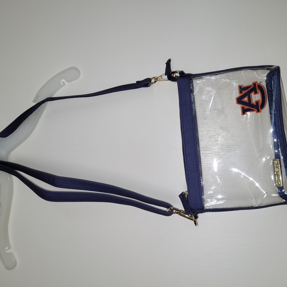 Auburn University Clear Crossbody Bag with Navy Accents